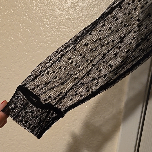 Express Black Sheer Blouse - Picture 2 of 4